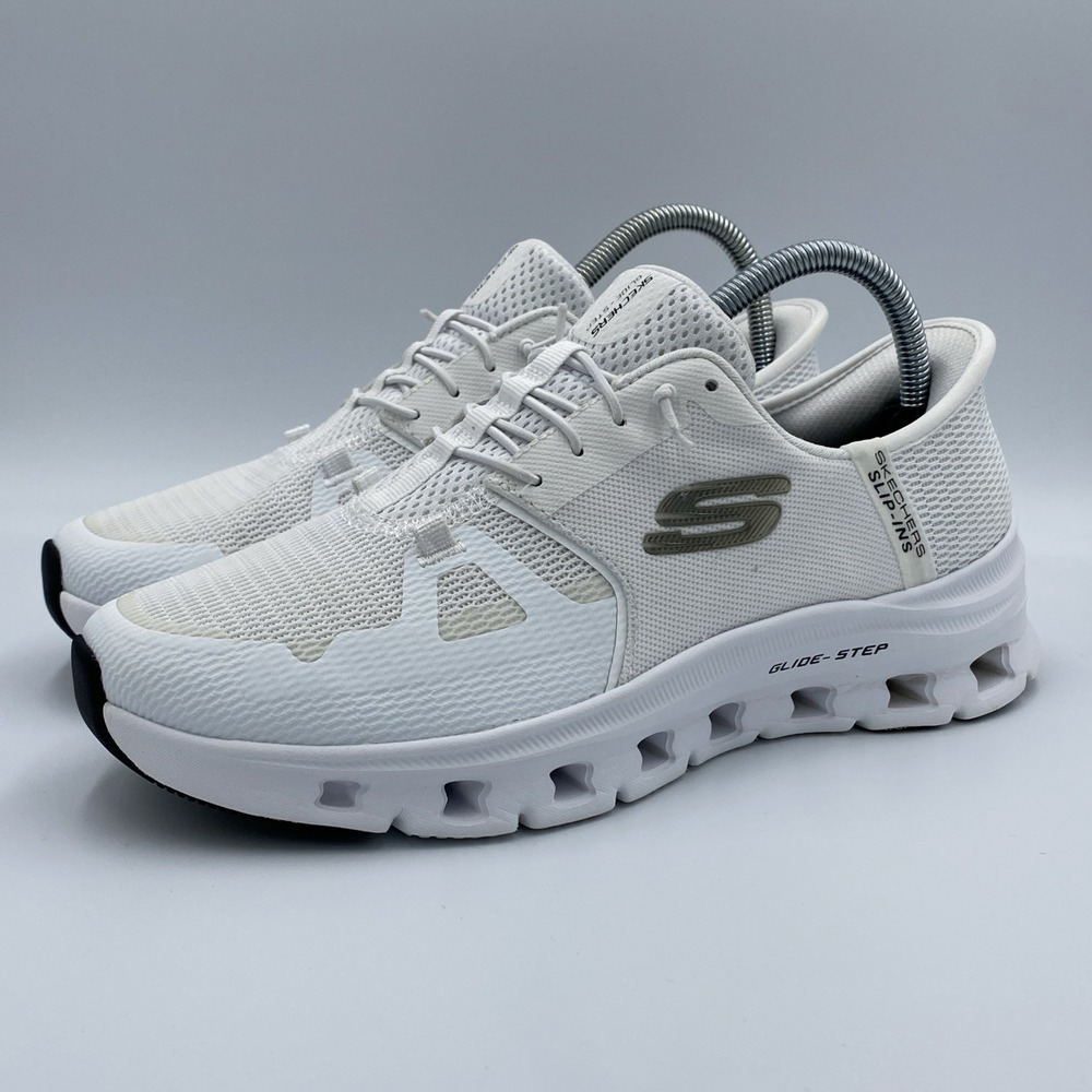 Skechers Slip-ins Glide-Step Pro Women's 8.5 White Memory Foam Shoes 150420 WHT